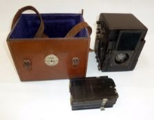 A Marion & Co reflex camera patent no. 22698-0, with Ross London lens, no 84563 and extra plates