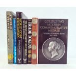 Various books on collecting coins and commemorative medals to include:- Freeman, Michael J  "The
