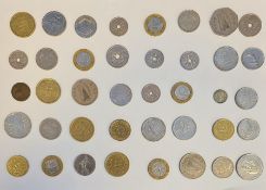 Large collection English and foreign coins plus pre 47 and 20