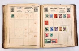 Well filled older stamp album, stamps of the World to about 1950, mostly used including GB and