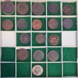 Three cartwheels, 2 pences plus other interesting copper coins