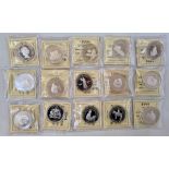 'The official coin collection in honor of HM Queen Elizabeth the Queen Mother' (11 coins) in case
