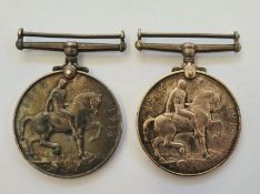 Two WWI War medals; ' '10229 PTE.H.A.DOREE R.BERKS.R.' and ' 128878 GNR. A.J. DACK.R.A.'