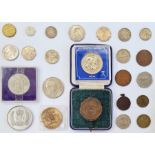 Quantity of assorted coins and medallions