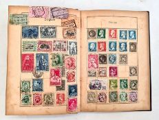 Late 19th/early 20th century stamp album with some early foreign stamps, including Iraq, Belgium,