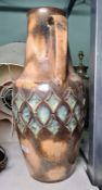 Large vintage embossed pottery jug made in West Germany, no.256/50