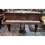 Early 20th century Bluthner grand piano in walnut case, fingerboard marked 'Bluthner of Leipzig' and