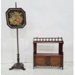 Needlework pole screen and a wall-hanging cabinet (2)