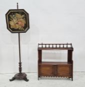 Needlework pole screen and a wall-hanging cabinet (2)