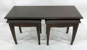 20th century coffee table with two under, and beech folding steps (2)