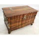 20th century, probably stinkwood blanket chest with applied cast decorative mouldings, 106cm x 66cm