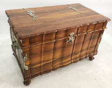 20th century, probably stinkwood blanket chest with applied cast decorative mouldings, 106cm x 66cm