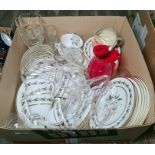 Royal Worcester 'Bernina' part service to include meat plates, side plates, fish plates, etc and