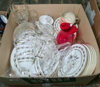 Royal Worcester 'Bernina' part service to include meat plates, side plates, fish plates, etc and