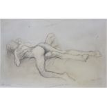 Ralph Brown (1920-2013)  Artist's proof lithograph  Two nude figures, signed, mounted and
