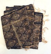 Black and gilt embroidered shawl