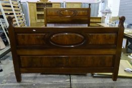 Early 20th century mahogany iron-framed double bed, 206cm x 139cm Condition ReportThere are areas of