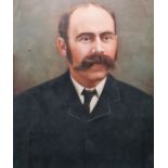 Early 20th century school Oil on board Half-length portrait of a gentleman, unsigned, 36cm x 28cm