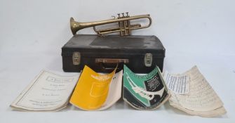 B&M Prefect brass trumpet in case