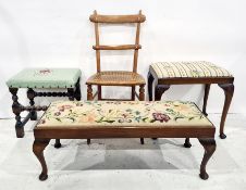 Bentwood chair and three various stools (4)