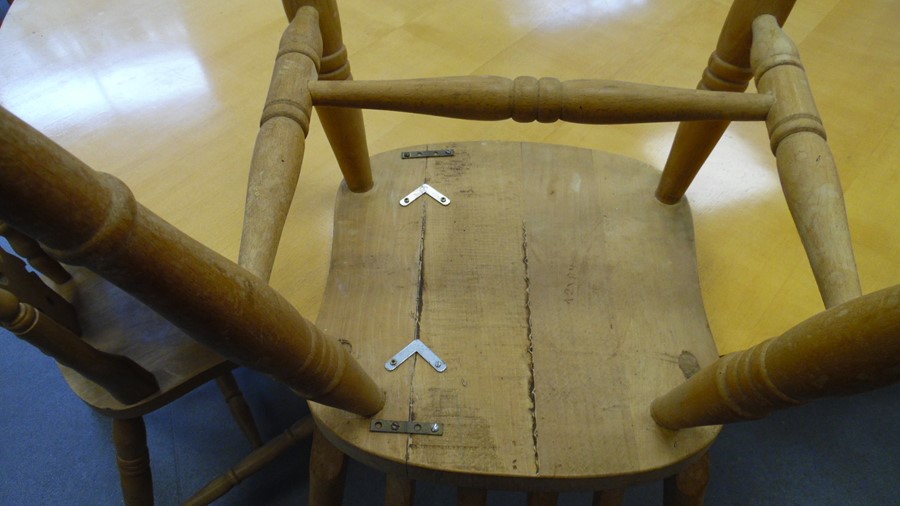 Nine assorted beech framed chairs (9) Condition ReportThe chairs are generally good condition with - Image 2 of 5