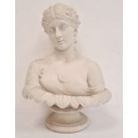 19th century parianware bust , Art Union of London 1855 by C Delpech, 34cm high  Condition