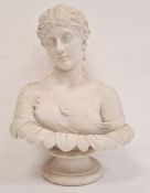 19th century parianware bust , Art Union of London 1855 by C Delpech, 34cm high  Condition