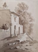 Attributed to School of Peter De Wint (1784-1849)  Collection of nine sepia watercolours   Various