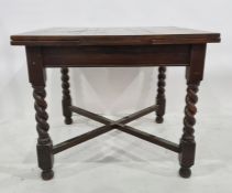 Four 19th century oak chairs with carved and pierced vase-shaped backsplats, on square section