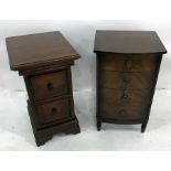 Pair of modern bedside two-drawer chests and one further (3)