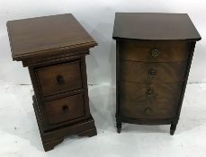 Pair of modern bedside two-drawer chests and one further (3)