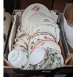 Small quantity of mixed china including ivy patterned part tea service, Christmas themed small