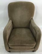 Early 20th century low armchair in grey upholstery Condition Reportupholstery in good condition ,