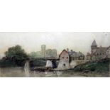 Paul Marny (1829-1914) Watercolour "Normandy", signed lower right, 15cm x 34cm  Eyres Simmons (