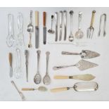 Assorted stainless steel flatware with ivorine type handles and assorted plated ware (2 boxes)