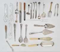 Assorted stainless steel flatware with ivorine type handles and assorted plated ware (2 boxes)