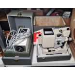 Eumig automatic reel to reel P8 in fitted box with instructions and a Rank Moth slide projector (2)