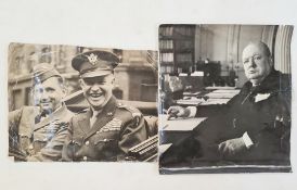 A Cecil Beaton photograph of Winston Churchill, unframed, stamped to reverse and a photograph of