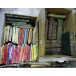 Two boxes of books and maps to include OS maps, antiquarian books to include "The London Magazine or
