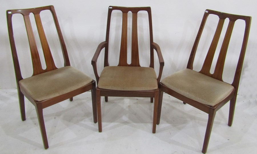 20th century teak Nathan extending dining table and six dining chairs (7) - Image 2 of 2