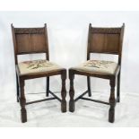 Set of four early 20th century oak chairs (4)