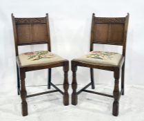 Set of four early 20th century oak chairs (4)