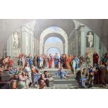 After Raphael  Watercolour/gouache "The School of Athens", 54cm x 80.5cm