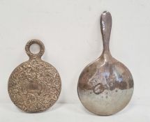20th century silver-backed dressing mirror of plain form, Birmingham 1919, makers mark worn and