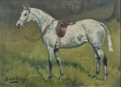 G Price Oil on canvas "St Mary", study of a racehorse, signed and titled lower left, dated 12,