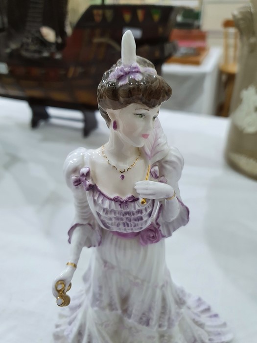 Five various Coalport figures of ladies in evening dresses, to include Mary Antoinette sculptured by - Image 6 of 31