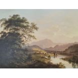 Jane Nasmyth (1788-1867) Oil on canvas  "On the Teith", extensive highland river landscape with
