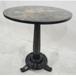 Jennens & Bettridge lacquered papier mache tilt-top occasional table, the circular top with