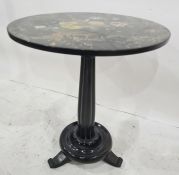 Jennens & Bettridge lacquered papier mache tilt-top occasional table, the circular top with