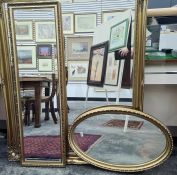 Rectangular mirror and an oval mirror (2)